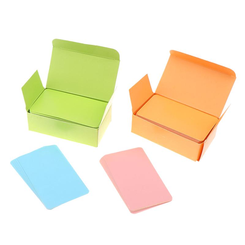 100 шт./кор. Карточка из крафт-бумаги, двусторонняя карточка со словами, пустая визитная карточка, записка, открытка с благодарностью, карточка с надписью, обучающая карточка