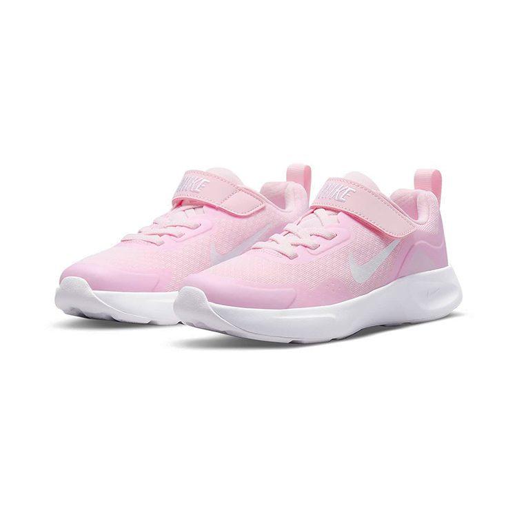 Nike Кроссовки для бега Wearallday, устойчивые к истиранию, низкие, розово-белые, для детей 3-7 лет CJ3817-601