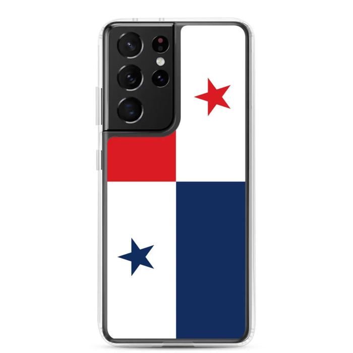 Coque Téléphone - Samsung - Galaxy S21 Ultra - Drapeau Panama - Souple - Multicolore