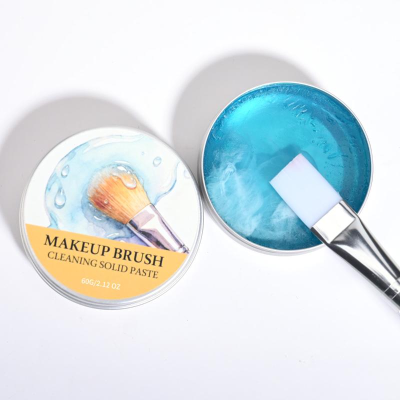 60г Кисть для макияжа Губка для макияжа Очищающее мыло Многопенящийся очищающий брусок Для пуховок, Очищающее мыло для снятия макияжа