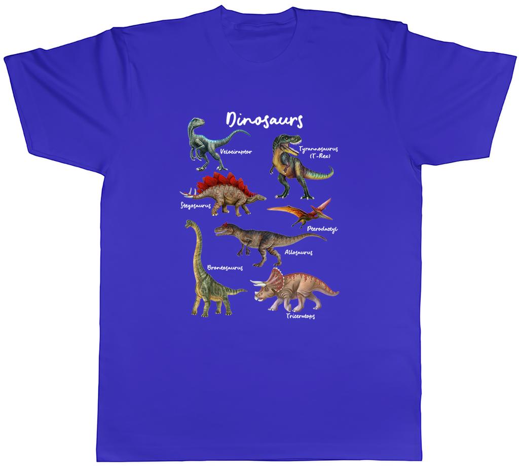 Collection of Dinosaurs TRex Triceratops Raptor Unisexs TShirt Tee Gift Top