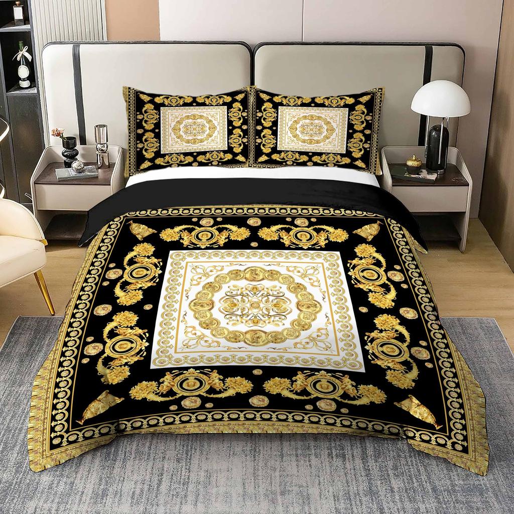 Геометрический узор 3D цифровая печать Набор из трех предметов для карты Изготовленное на заказ постельное белье Пододеяльник