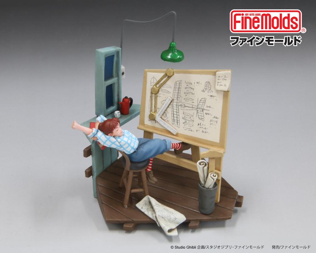 Fine Mold Studio Ghibli Vignette Collection Porco Rosso Fio Plastic Model GV2 No.2 Sleep-deprived Non-Scale