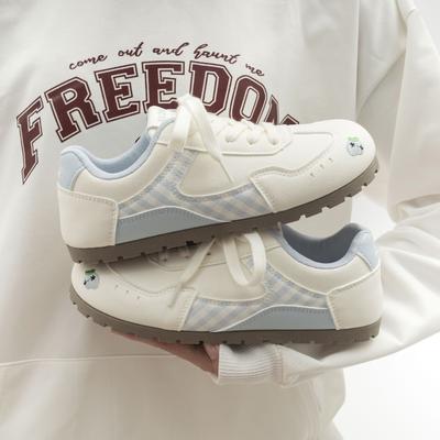 Туфли Dexun с круглым носком и плоской подошвой Модная и универсальная женская обувь Удобная спортивная обувь Повседневные белые туфли