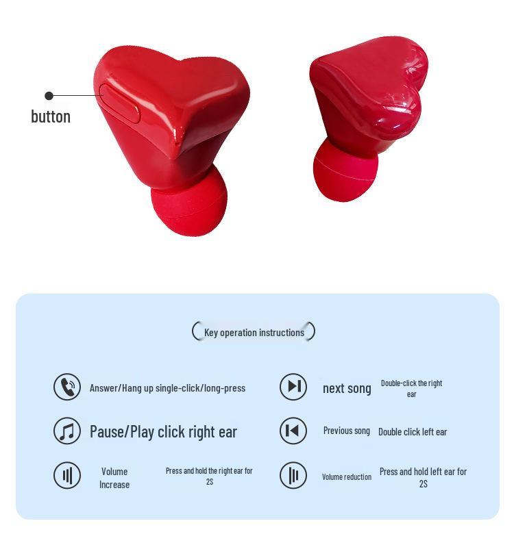 Heartbuds520: Bluetooth-наушники в форме сердца - Креативный подарок на День святого Валентина для нее