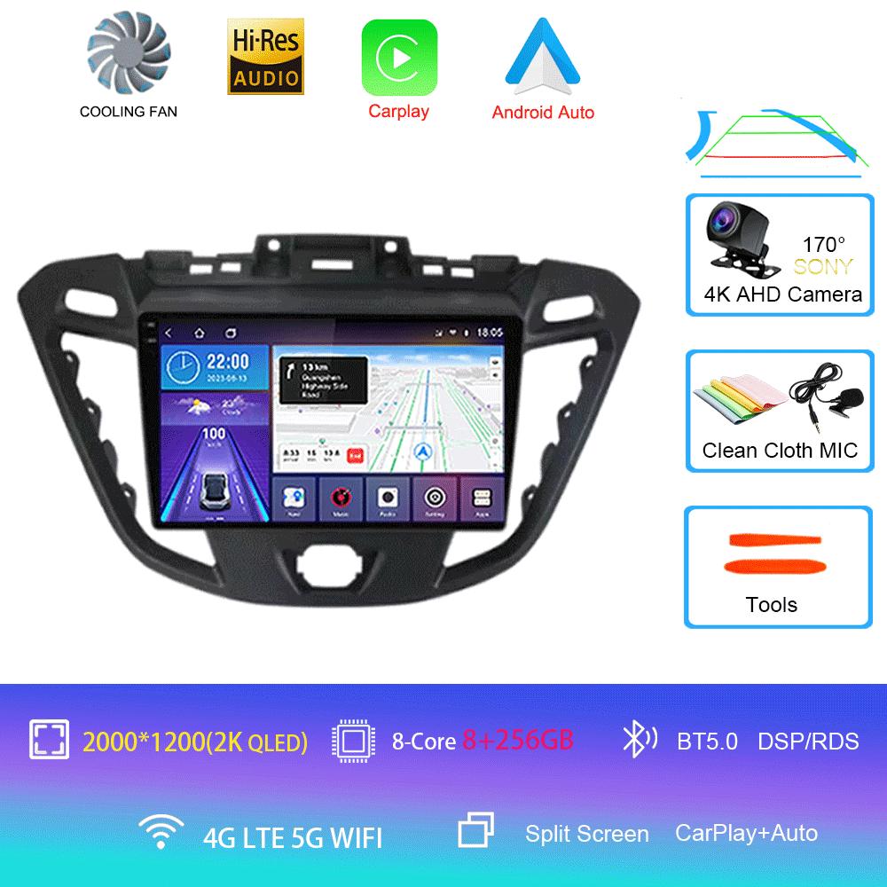 Android 14 для Ford Tourneo Custom 1 I Transit 2012 - 2021 Автомобильный радиоприемник Мультимедиа Видеоплеер Навигация стерео GPS Нет 2din 2 din