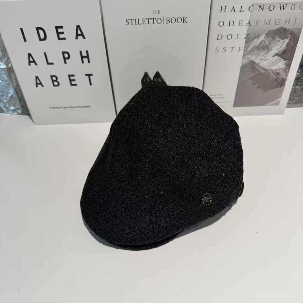 Vintage Plaid Flat Cap Breathable Polyester Beret For Casual And Office Wear