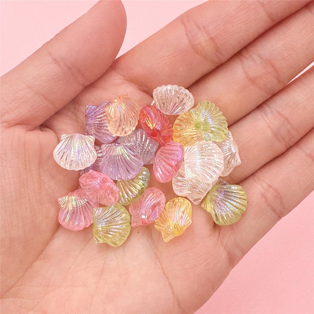 20Pcs Acrylic Ocean Style Jewelry Beads AB Shell Loose Beads DIY Necklace Handmade Accessories