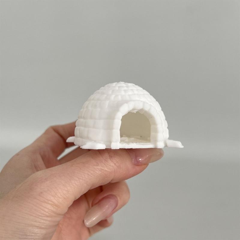 Mini Igloos Model Realistic Ice House Figurines Desktop Ornament Miniature Arctics Ice House Microlandscape Decorations
