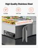VEVOR Commercial Food Warmer, 1500W Electric Stainless Steel Steam Food Warmer with Glass Cover