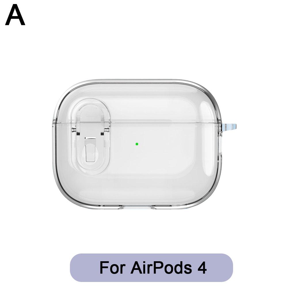 For Airpods4 Generation For Apple Ear Shell Simple Buckle Case Anti-fall Transparent 4 Protecti O7K1