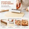Mirror Polish Pastry Roller Stainless Steel Dough Needle Roller Dough Docker  Homemade Baking
