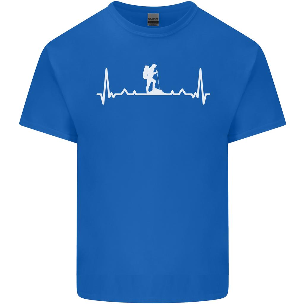Trekking ECG Walking Rambling Hiking Pulse Unisexs Light Cotton TShirt