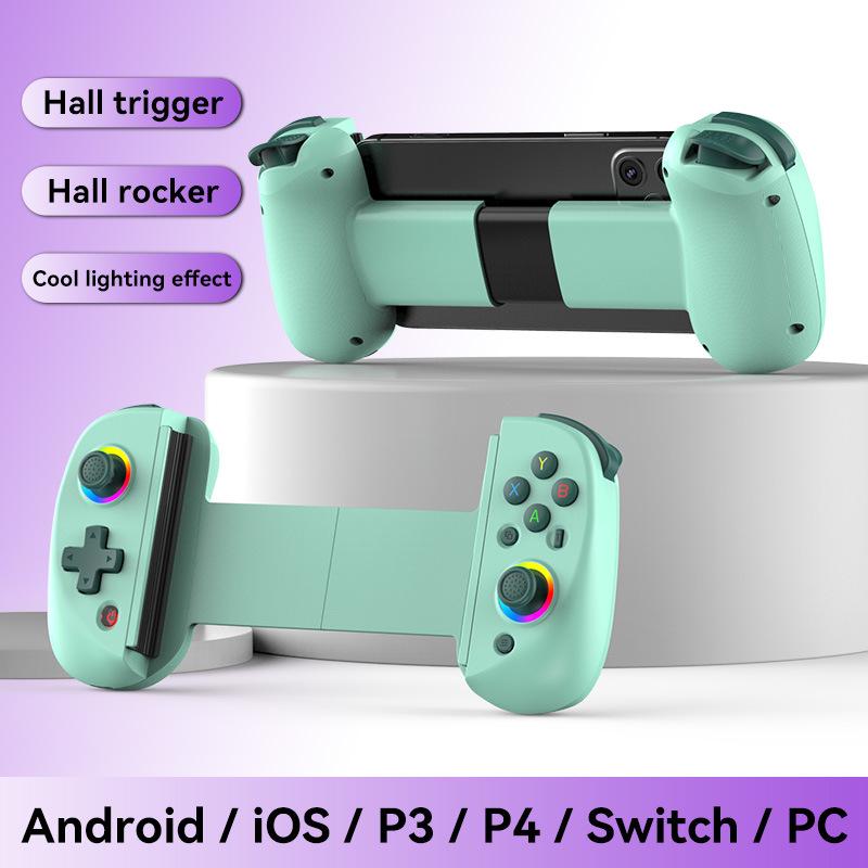 D8 Телескопический Bluetooth игровой контроллер с RGB подсветкой и вибрацией