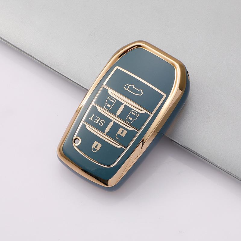 5/6 Buttons TPU Car Key Case Cover for Toyota Land Cruiser 200 300 Fortuner Camry Prado Crown TLK 200 Yaris Cross Hilux Innova