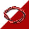 20AWG мягкий силиконовый электронный кабель красный и черный провод для радиоуправляемой машины (1 метр красный 1 метр черный)