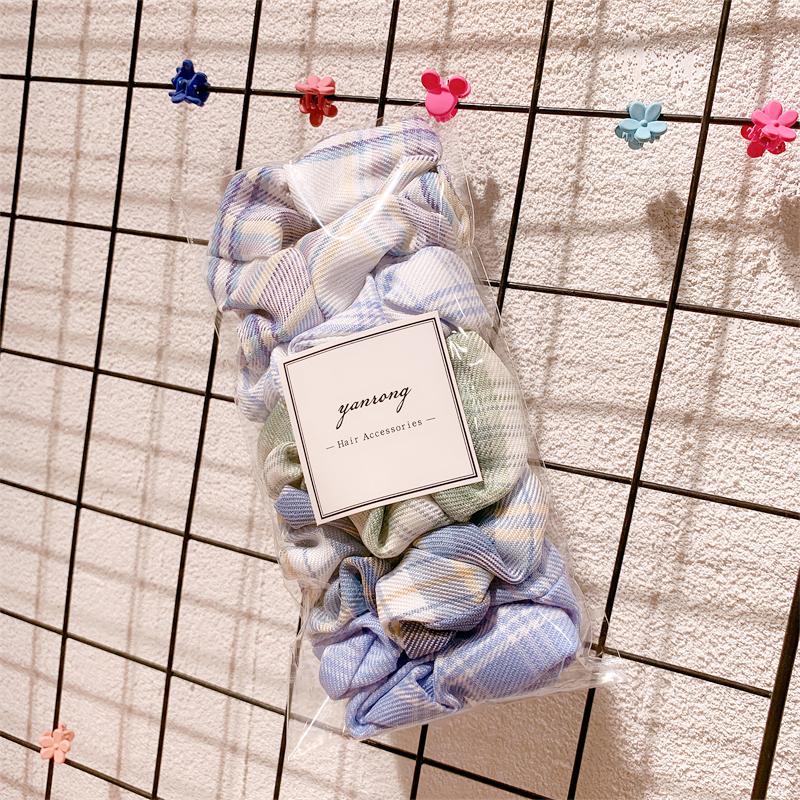 Новые 5 шт./компл. резинки для волос ярких цветов с принтом для женщин, милая повязка для волос, держатель для хвоста, эластичная резинка, модные аксессуары для волос