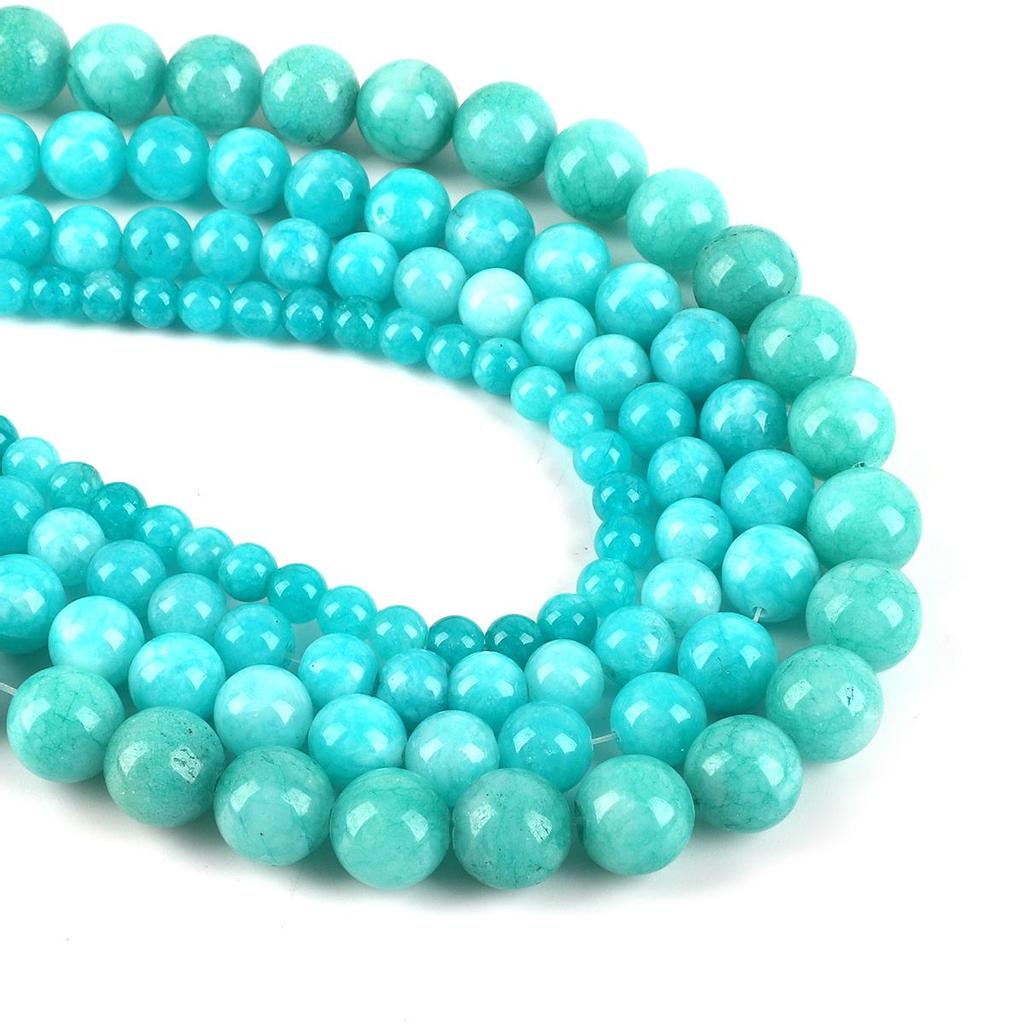 Круглые свободные бусины из камня с натуральной глазурью и бирюзой длиной 15 дюймов для изготовления ювелирных изделий