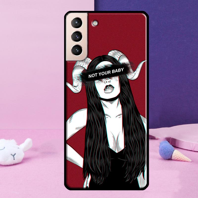 Чехол для телефона 'Дьяволица' для Samsung Galaxy S25 Ultra S24 S23 Ultra S9 S10 S20 S21 S22 Plus S24 FE
