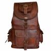 Bag Goat Leather Backpack Rucksack Laptop Vintage Brown Genuine Travel Men New