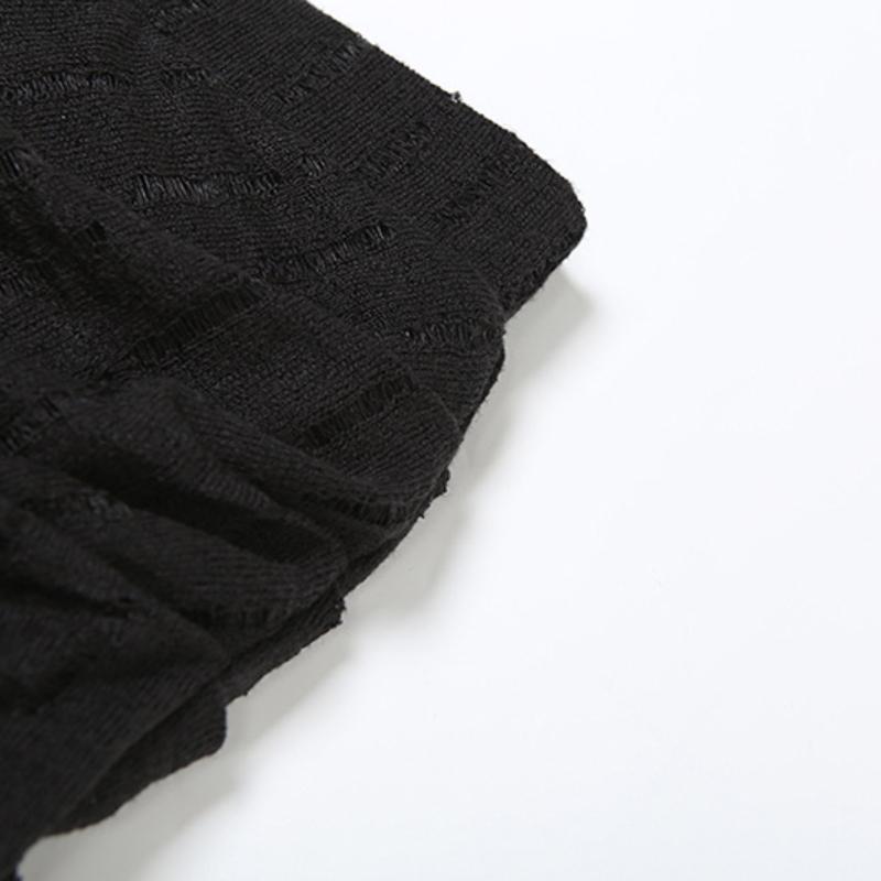 Осень Новые Женские Однотонные Узкие Уличная Мода С Высокой Посадкой Повседневные Рваные Расклешенные Брюки