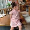 Детское платье, летнее тонкое платье для девочек, платье принцессы Cheongsam без рукавов в китайском стиле с вышивкой на пуговицах