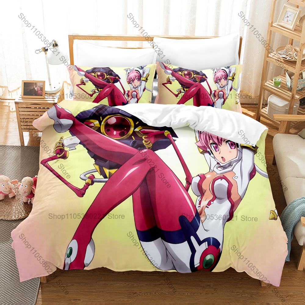 Anime Sora Harewataru Bedding Set, Duvet Cover & 2 Pillowcases, Lovely Character Pattern Breathable Fabric All Season Use
