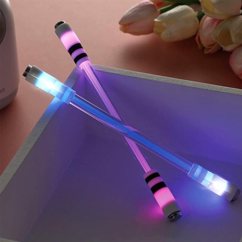 Новый! Светодиодная светящаяся вращающаяся ручка, профессиональная игровая вращающаяся ручка с защитой от падения, шариковая ручка без стержней