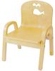 MAMENCHI Wooden Kids Chair Assembled Whale Natural 1 Piece (x 1) C-0615