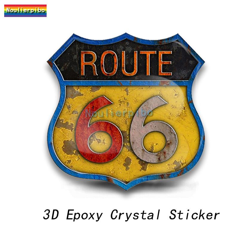 3D Стерео Эпоксидный Купол Наклейка на Автомобиль Route 66 GAS 66 Бренд Наклейка Route 66 ПВХ Автозапчасти Чемодан Виниловая Наклейка на Мобильный Телефон