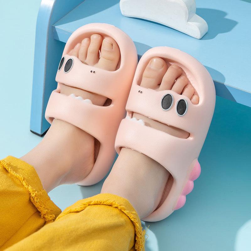 Тапочки из ЭВА для мальчиков и девочек, симпатичная обувь, мягкая подошва, симпатичная детская обувь для дома, жизненная сила, классные тапочки