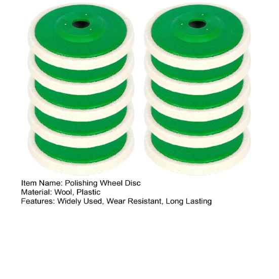 10 шт., шерстяной войлок, полировальные колесные диски, износостойкие, широко используемые полировальные полирующие колесные диски, запасные части