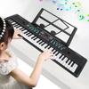 61 клавиша электронный орган портативная цифровая музыкальная клавиатура с микрофоном детская игрушка