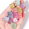 10Pcs New Acrylic Square Fluorescent Beads Cute Large Hole Loose Spacer Bead Diy Bracelets Jewelry Women Charm Accessories