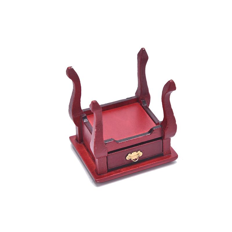 Dollhouse Miniature Furniture Wooden Bedside Drawer Table Nightstand Cabinet