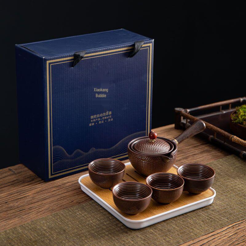Портативный керамический дорожный чайный набор с автоматическим заварником для чая Кунг-фу - Бизнес-подарок