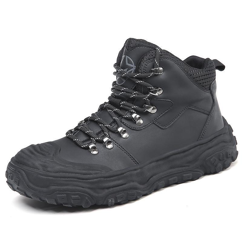 Мужские водонепроницаемые зимние походные ботинки — нескользящая, износостойкая, теплая обувь для спорта и отдыха на открытом воздухе.