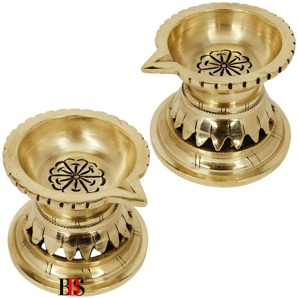 Pure Brass Diya, Deepak Pooja, For Puja Home Decoration, Small Size - 6 Cm