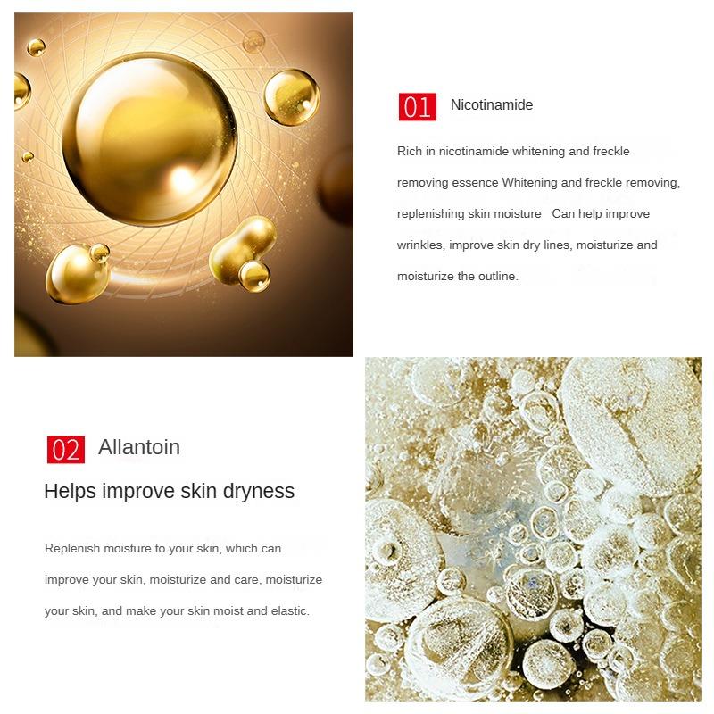 Отбеливающая и осветляющая эссенция, увлажняющая и восполняющая, освежающая, контроль жирности, удаление и деликатное очищение пор, восстанавливающая жизненную силу кожи.