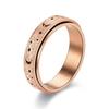 Women Men Ring Ring Star Anti Fidget Spinner Moon Stress Stainless Steel Couples Rotating Ring