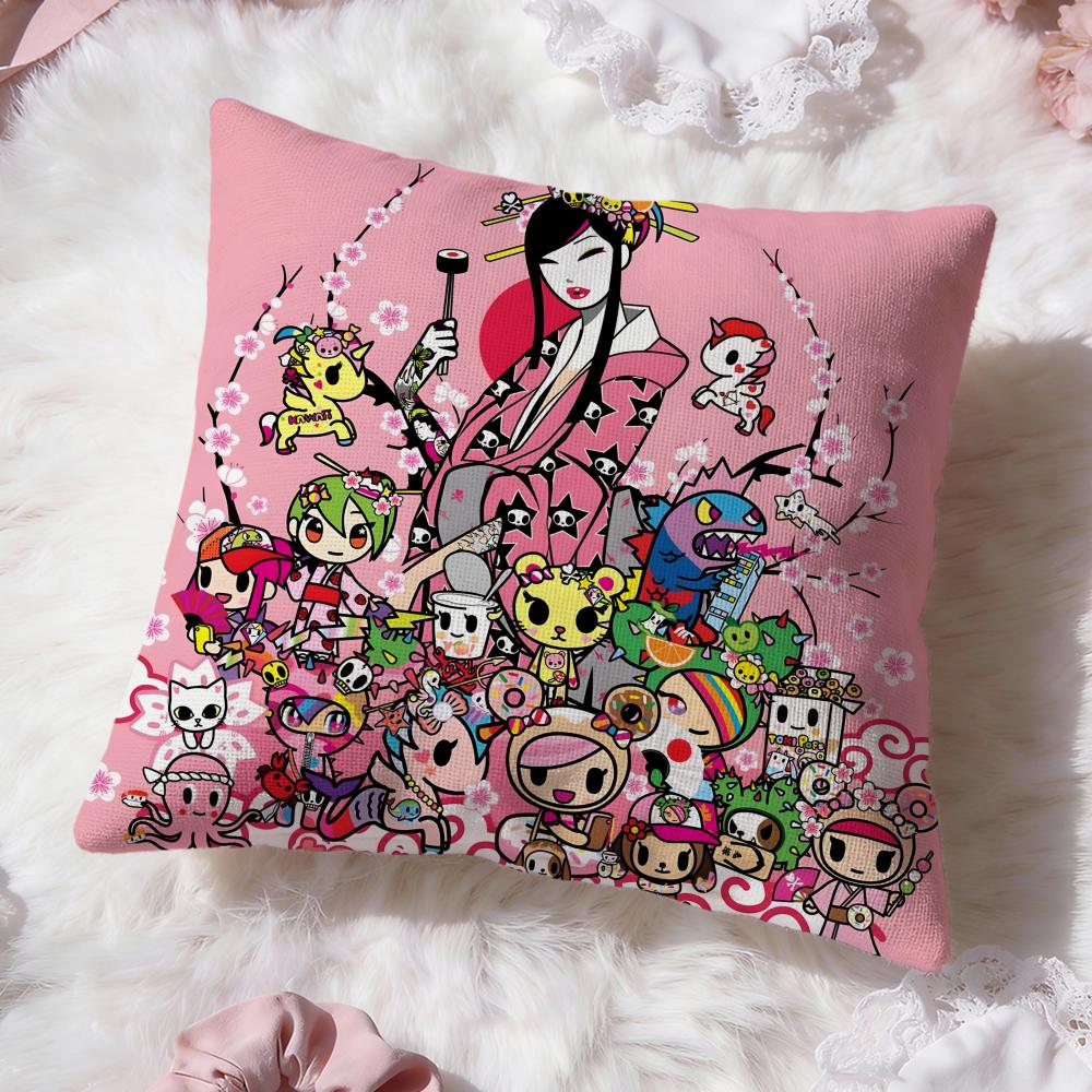 Горячая аниме-подушка Tokidoki Чехол для подушки Премиум-комфорт Двусторонний чехол для подушки - Дизайн "Два в одном" для любой комнаты и салона автомобиля