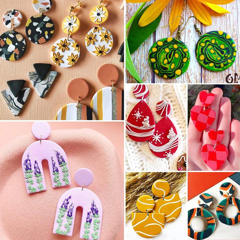 142 шт. Diy серьги из полимерной глины, набор фрез, аксессуары для сережек для изготовления ювелирных изделий из полимерной глины