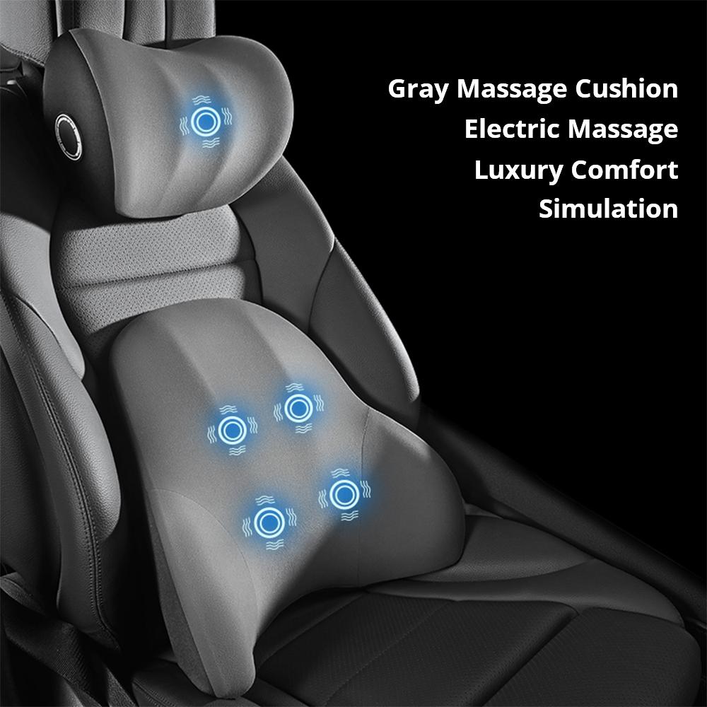 Электрическая массажная подушка для спины, вибрация для домашнего офиса, автомобиля, массажная подушка, пояснично-шейный матрас, облегчение боли