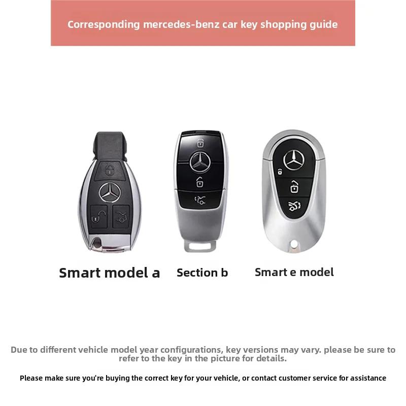 SFX1 Car Key Case Cover for Mercedes Benz 2022 C S Class W206 W223 S350 C260 C300 S400 S450 S500 TPU Shell Fob Holder Protector