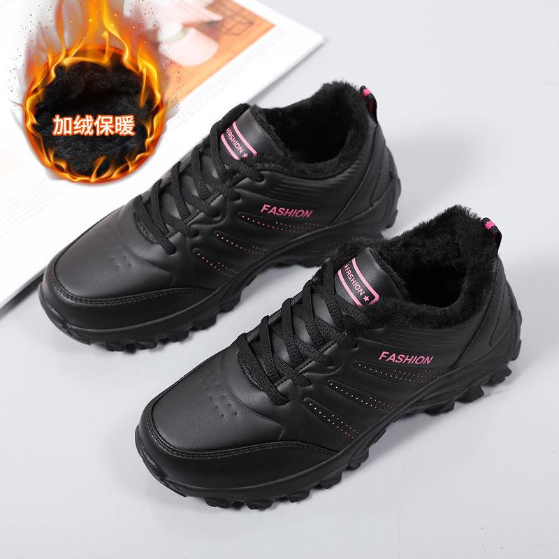 Женские кроссовки осень-зима роскошные удобные мягкие подошвы повседневные туфли легкие нескользящие водонепроницаемые туфли для мам из вулканизированной кожи