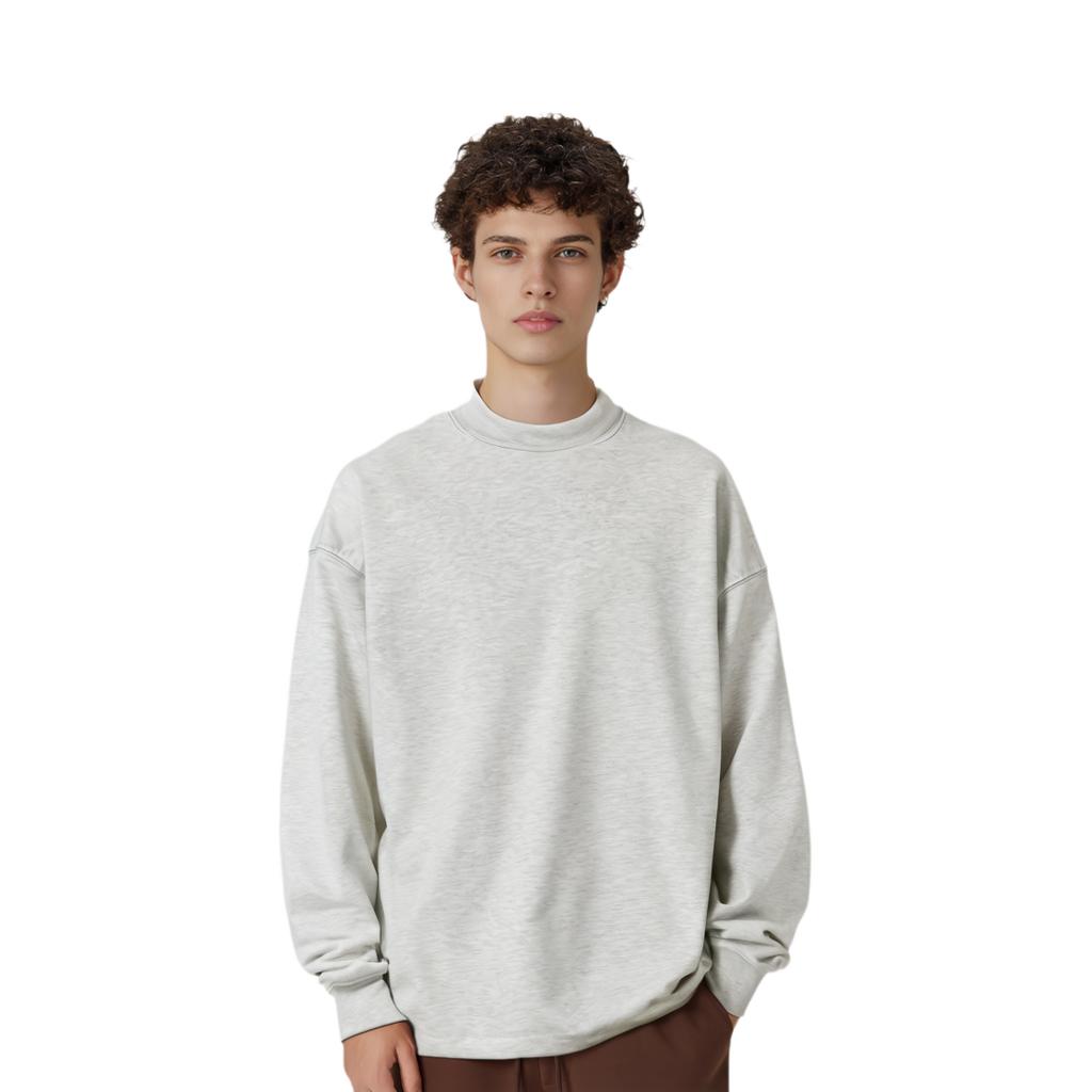 Fear of God Essentials Свитшот унисекс SS22 Свободный с воротником-стойкой и флисовой подкладкой Мужские Топы Светло-овсяный FOG-SS22-603