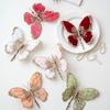 1pc Fabric Simulated Butterfly Christmas Flower Accessories Christmas Tree Decoration Arrangement Living Room Decoration Christmas Tree Embellishment