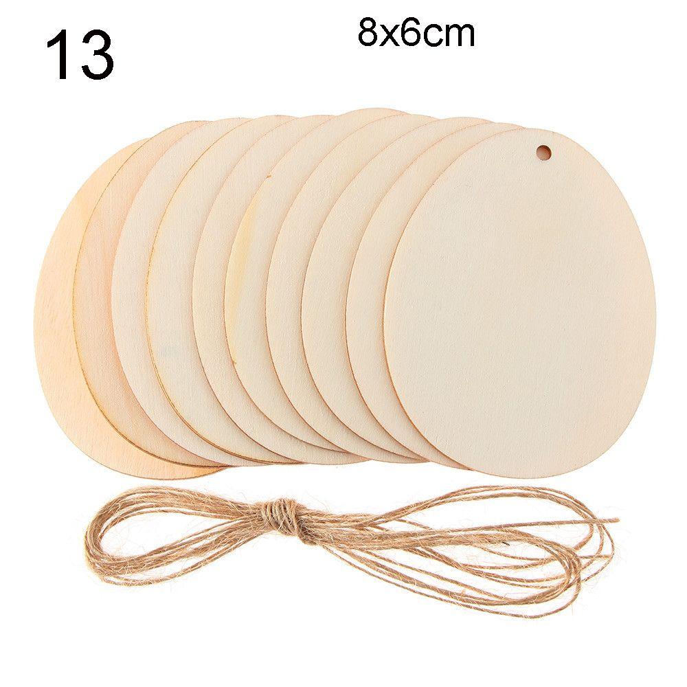 Household Hanging Ornaments Wooden Graffiti Wood Slice Wood Chips Easter Decorations Easter Eggs