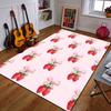 Strawberry and Pink Bow Pattern Carpet Patterned Carpet a Non Slip Rug Suitable for All Seasons and Any Setting, Gift