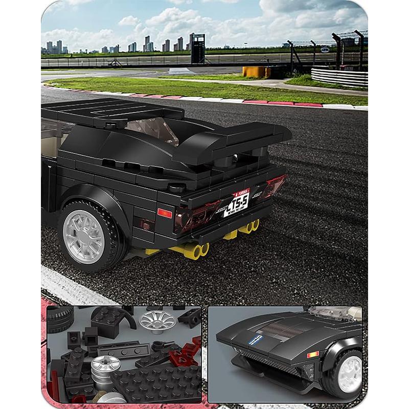 MOULD KING 27032 Speed Champion Racing Car Building Sets with Acrylic Display Case, GTS-5 Super Car